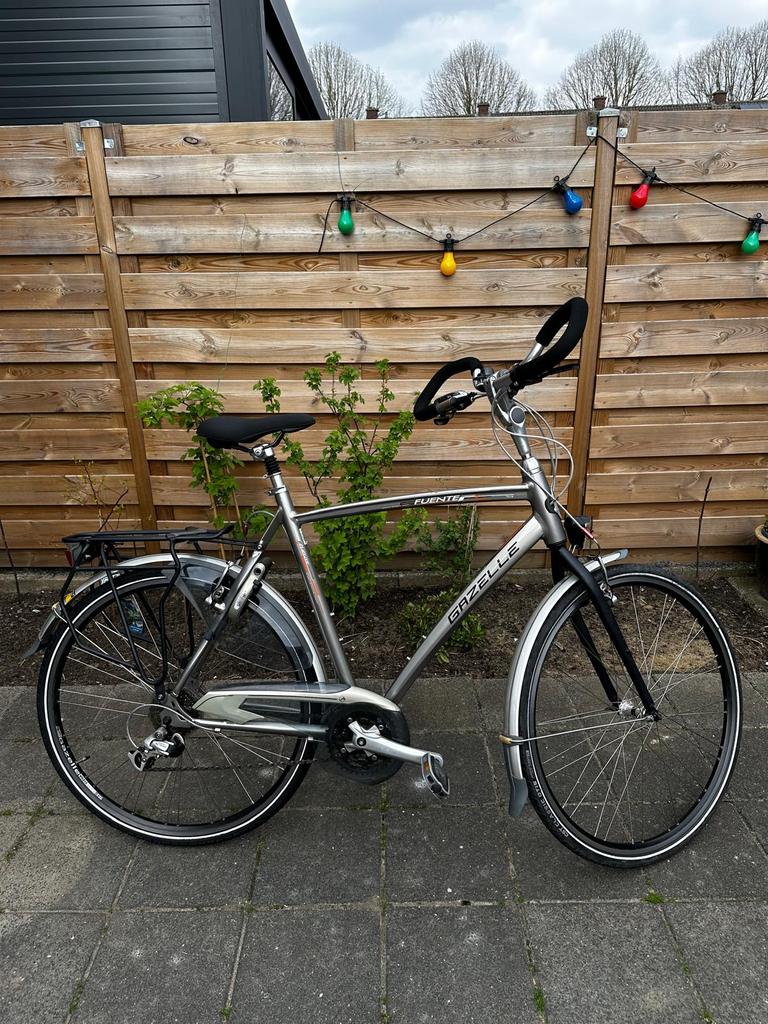 Gazelle Fuente herenfiets 28inch grijs, Versnellingen, Ophalen of Verzenden, Zo goed als nieuw, 57 tot 61 cm