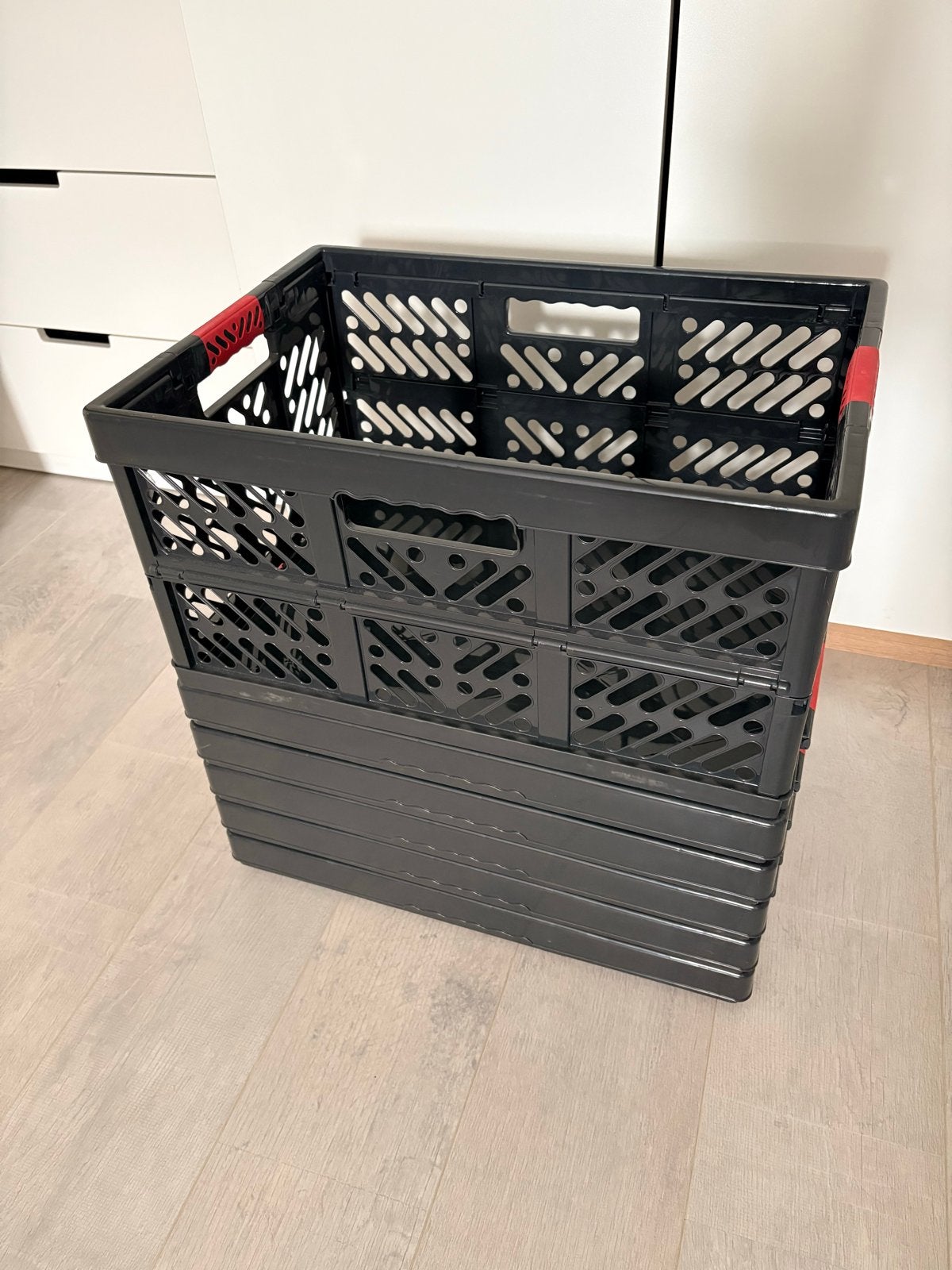 6x Opvouwbare kratten klapkrat 45L, Opvouwbaar, 50 tot 75 cm, Minder dan 35 cm, Ophalen of Verzenden