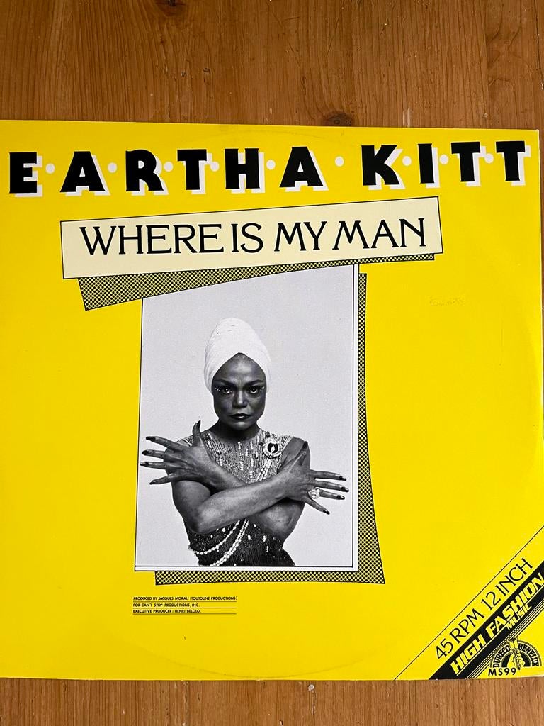 Eartha Kitt - Where Is My Man (Maxi-Single), Cd's en Dvd's, Vinyl Singles, Maxi-single, 1980 - 1989, Dance, 12 inch, Ophalen of Verzenden