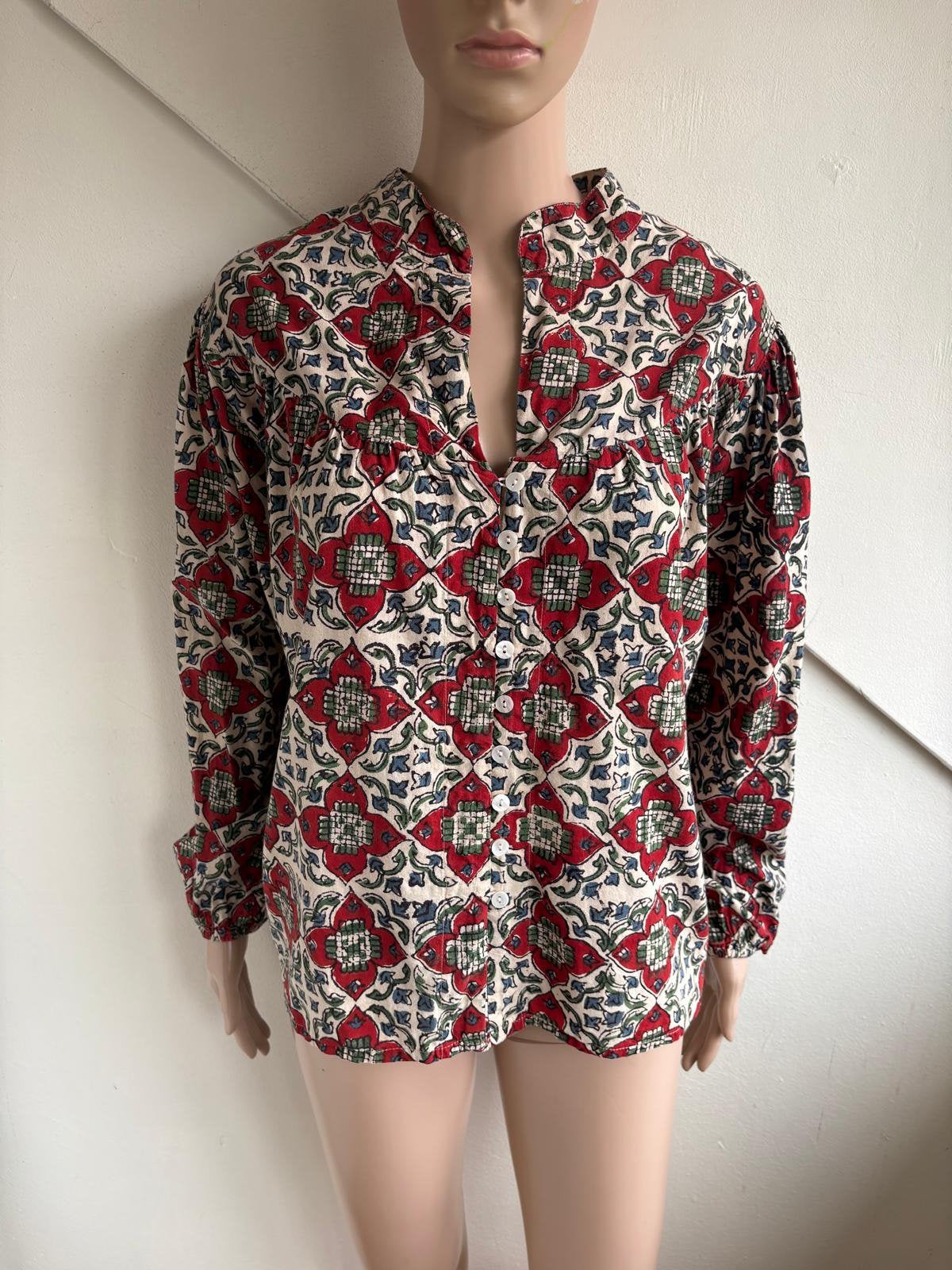 Holi Moli boho blouse maat one size rood ibiza, Kleding | Dames, Ophalen of Verzenden, Zo goed als nieuw, Maat 42/44 (L), Rood