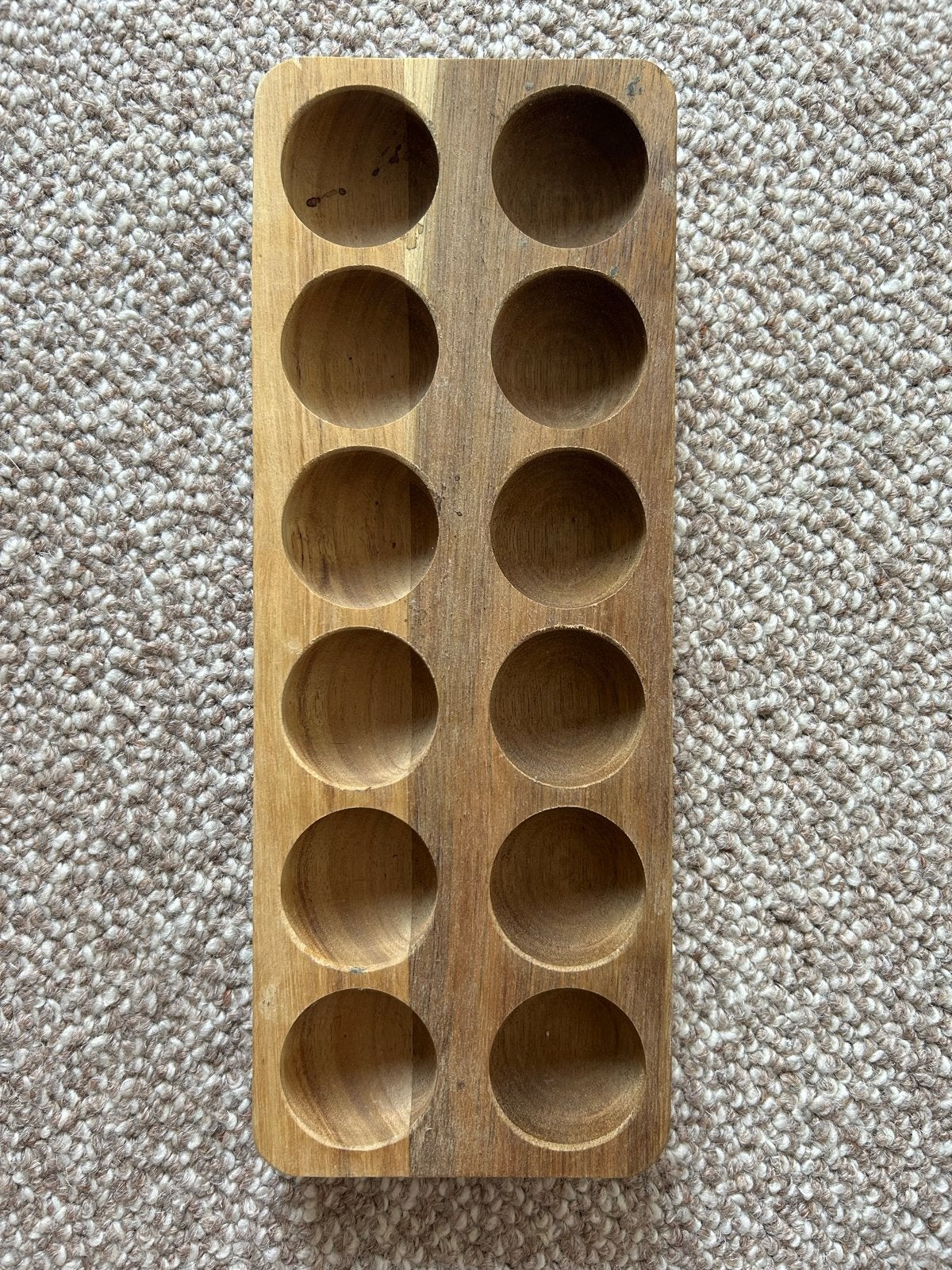 Houten eierrekje voor 12 eieren, Hout, Ophalen of Verzenden, Bruin, Overige typen