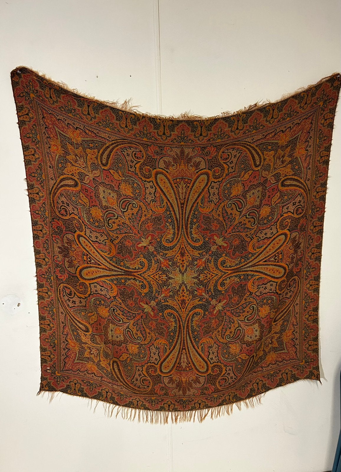 vintage paisley sjaal of worteldoek, Ophalen of Verzenden, Zo goed als nieuw