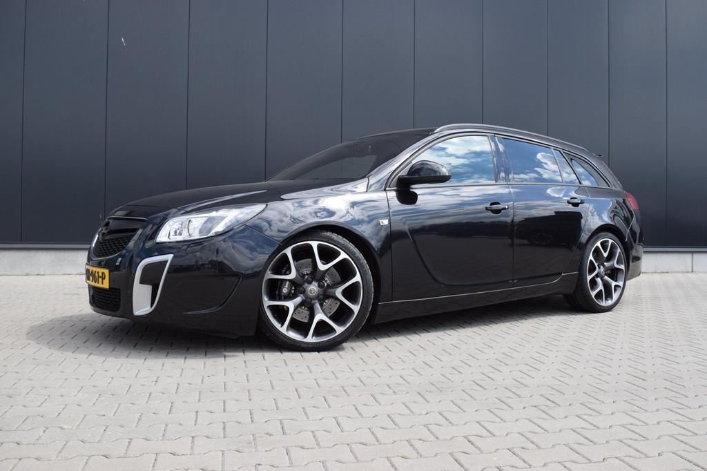 Opel Insignia Sports Tourer 2.8 T OPC (Recaro Bomvol, 19"..., Gebruikt, Zwart, Leder en Stof, Zwart