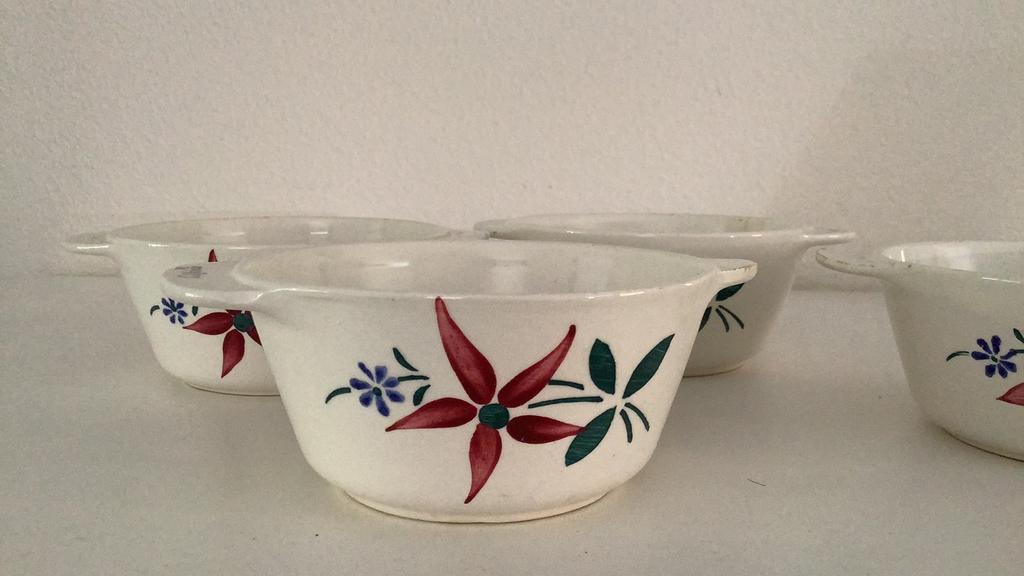 Vintage soepkommen, Ophalen, Aardewerk, Overige stijlen, Kom(men)