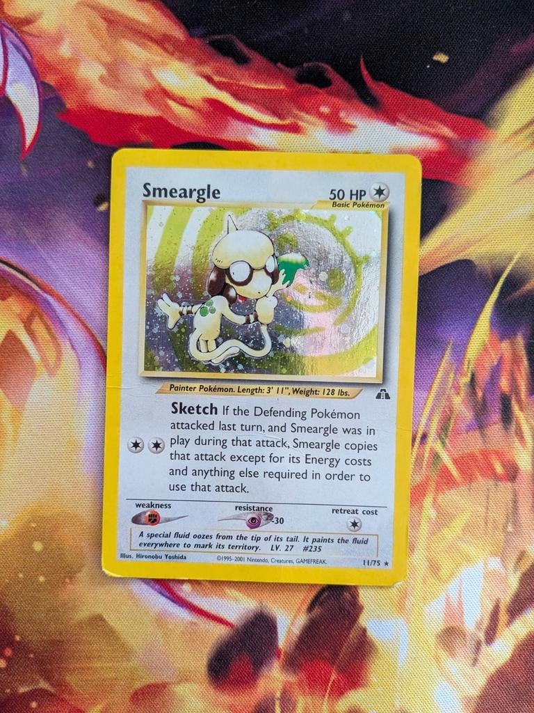Smeargle Holo #11 Pokemon Neo Discovery, Ophalen of Verzenden, Zo goed als nieuw, Losse kaart, Foil