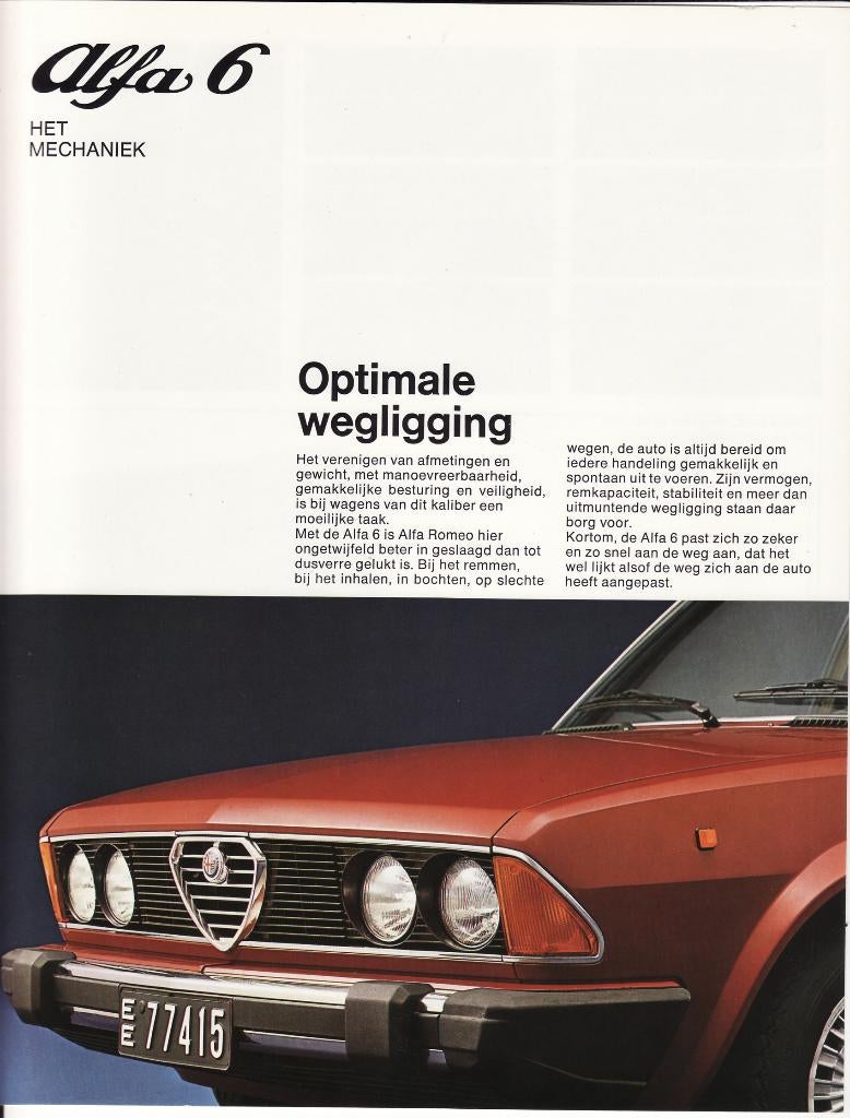 Alfa Romeo Alfa 6, 1979, Ophalen of Verzenden, Gelezen, Alfa Romeo
