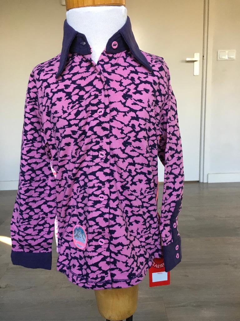 CLAESEN'S blouse roze / paars NIEUW stretch maat 92 /98 D12, Kinderen en Baby's, Kinderkleding | Maat 92, Claesens, Meisje, Overhemd of Blouse