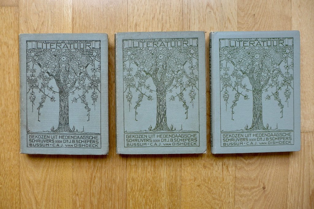 Literatuur Deel I, II, III voor de HBS en het Gymnasium 1910, Boeken, Gelezen, Diverse auteurs, Ophalen of Verzenden, Nederland