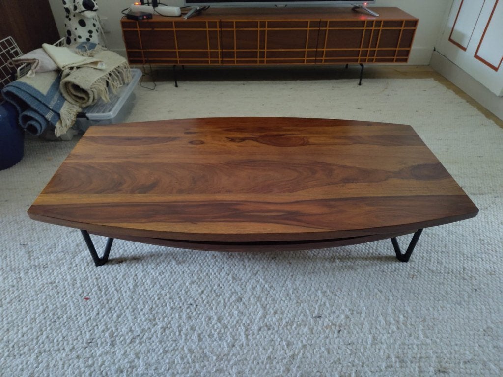 Tikamoon salontafel BONNIE - palisander hout, Ophalen, 50 tot 100 cm, Zo goed als nieuw, Overige houtsoorten