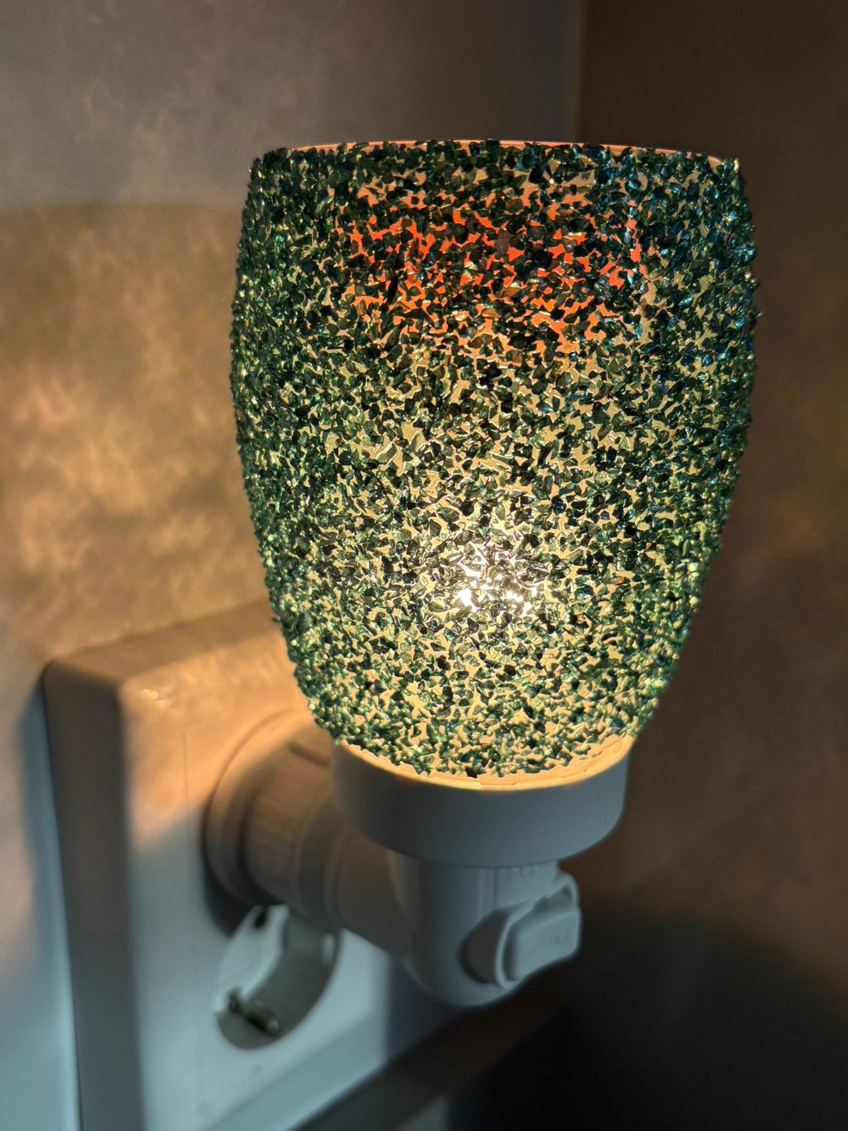Scentsy Glitter Teal mini-waswarmer, Ophalen of Verzenden, Zo goed als nieuw