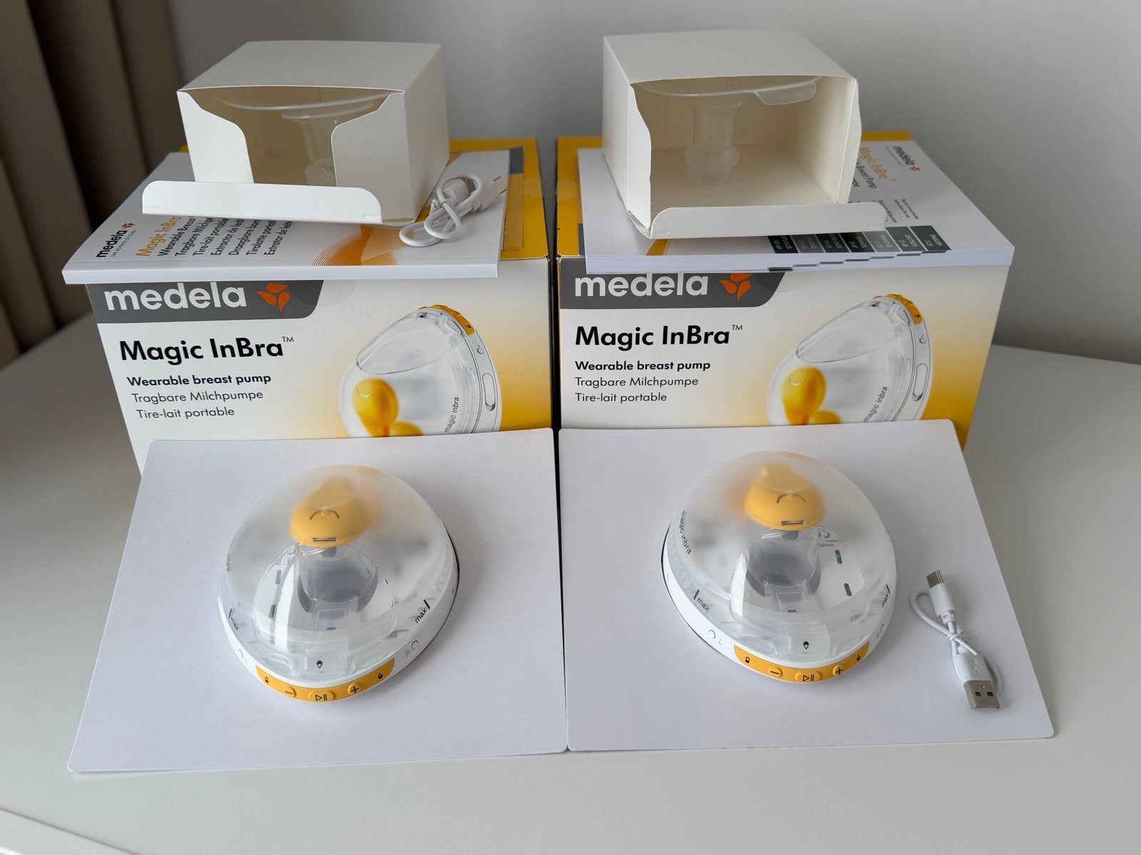 Medela Magic InBra Draagbare Borstkolf (2 stuks), Kinderen en Baby's, Ophalen of Verzenden, Zo goed als nieuw