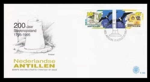 nederlandse antillen 1995 - FDC E265 - Slavenopstand, Ophalen of Verzenden