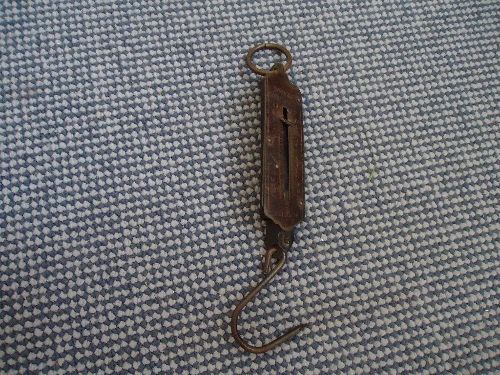 vintage weegtoestel - weegbalans - pocket balance 12 kg, Ophalen of Verzenden, Brons
