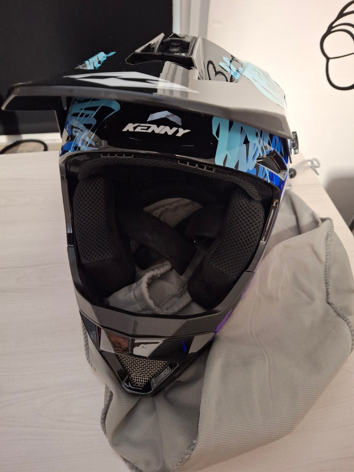 Kenny Offroadhelm - Maat XXS - Zwart/Blauw/Paars, Ophalen of Verzenden, Kinderen, Kenny