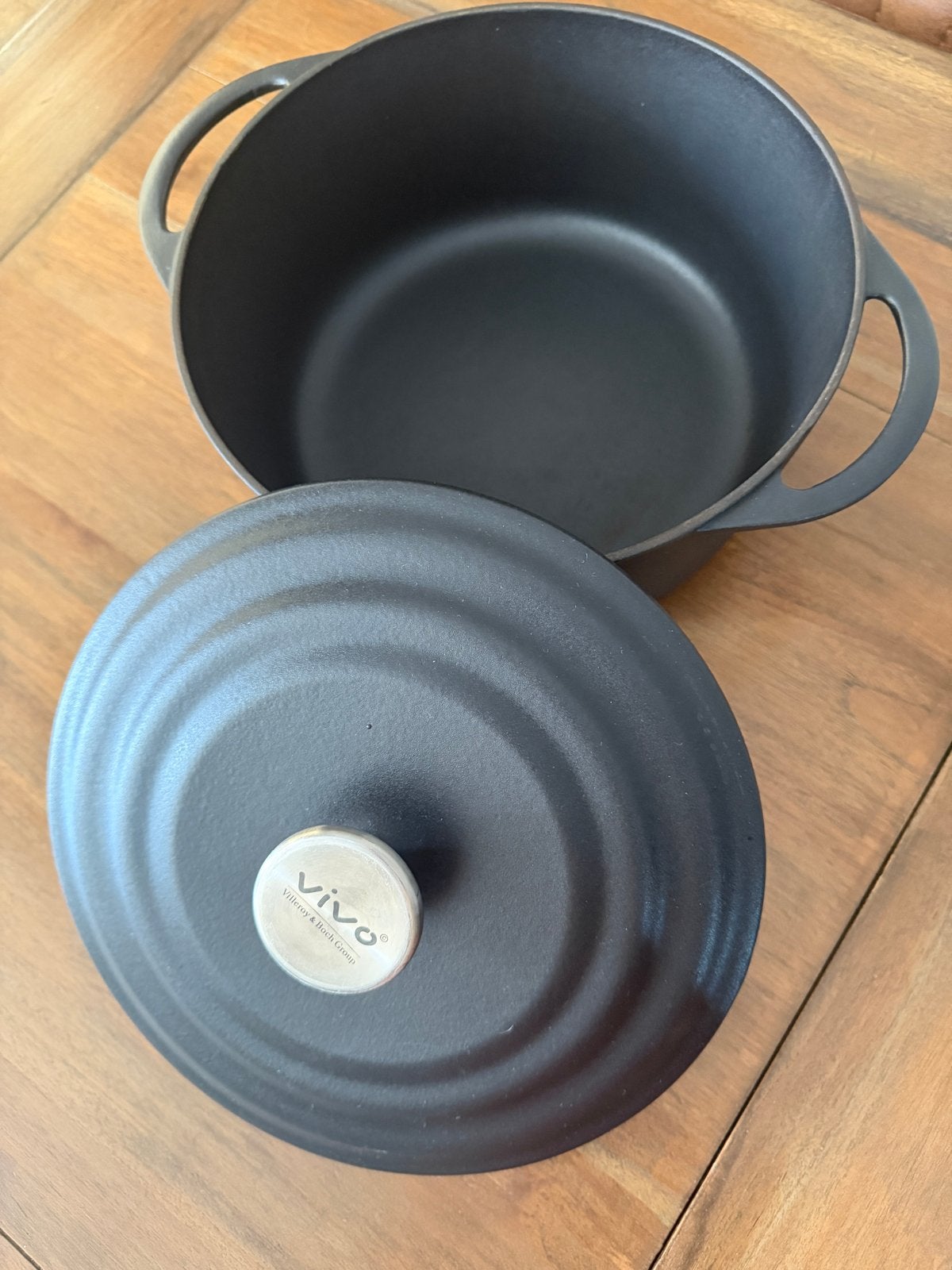 Vivo Gietijzeren Braadpan 4.2L - Zwart, Ophalen of Verzenden, Zo goed als nieuw, Gietijzer