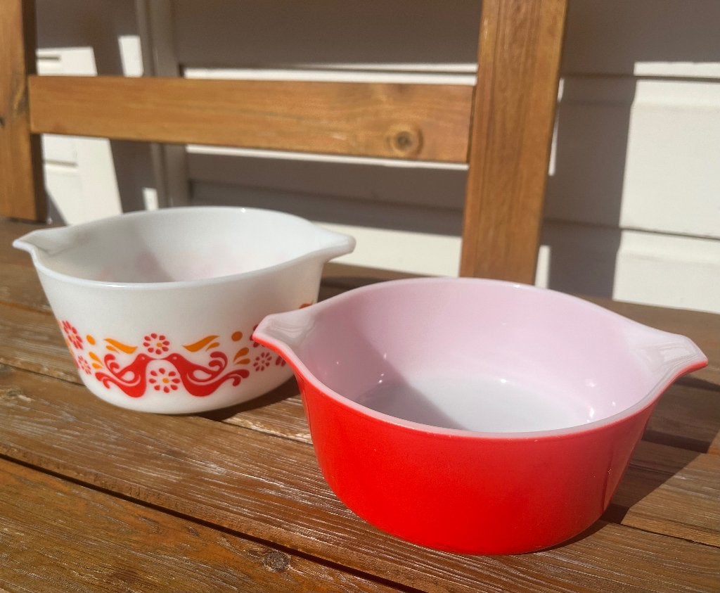 Vintage Pyrex USA friendship ovenschalen / pannen, Huis en Inrichting, Ophalen of Verzenden, Pannenset