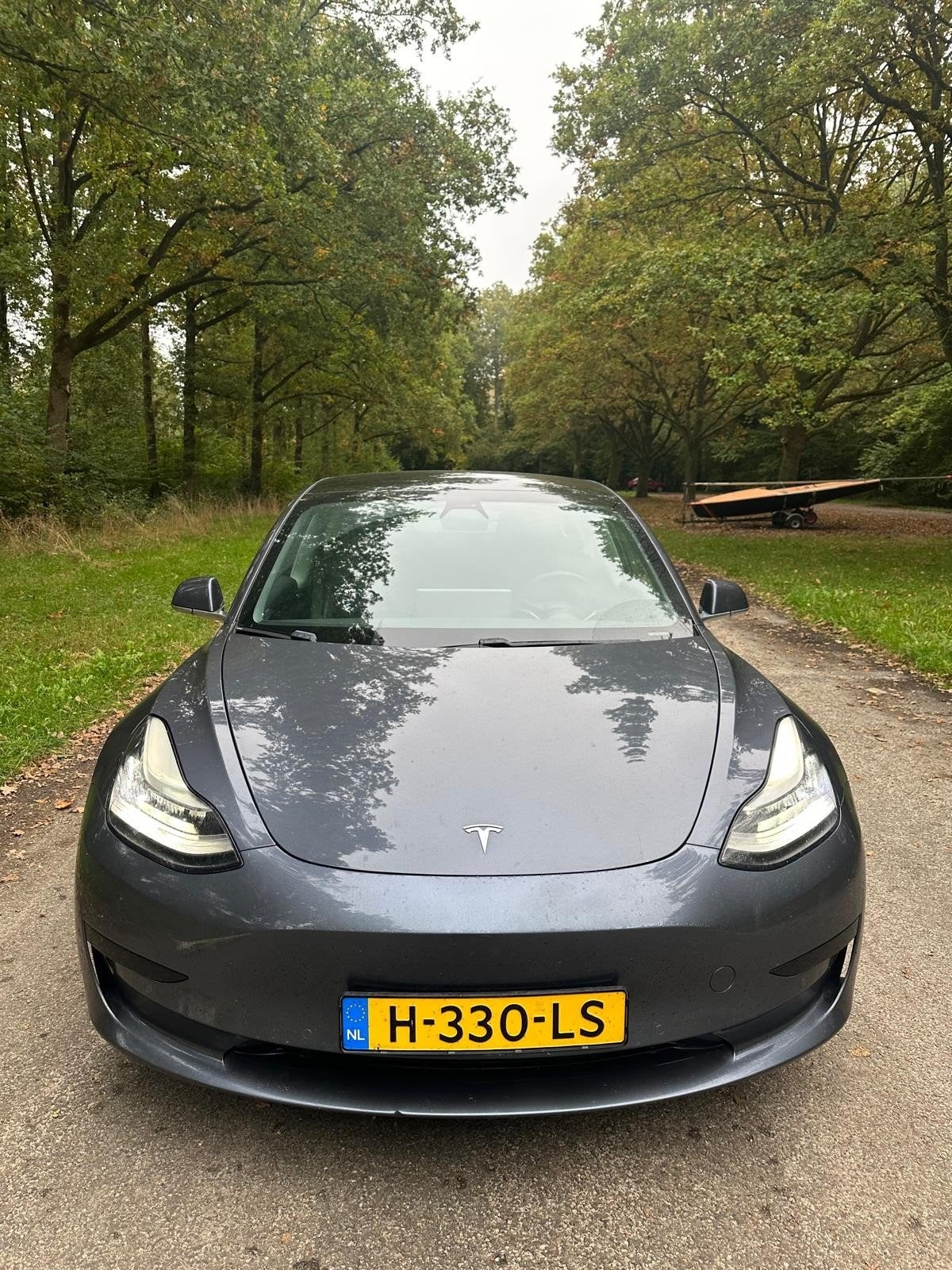Tesla Model 3 2020 Grijs, Auto's, Automaat, Origineel Nederlands, Elektrisch, Particulier