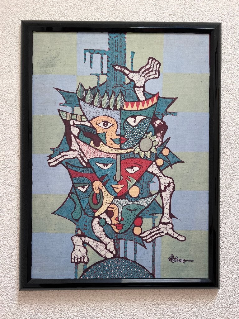Ingelijste Batik - Indonesie, Indonesië, Ophalen, Textiel