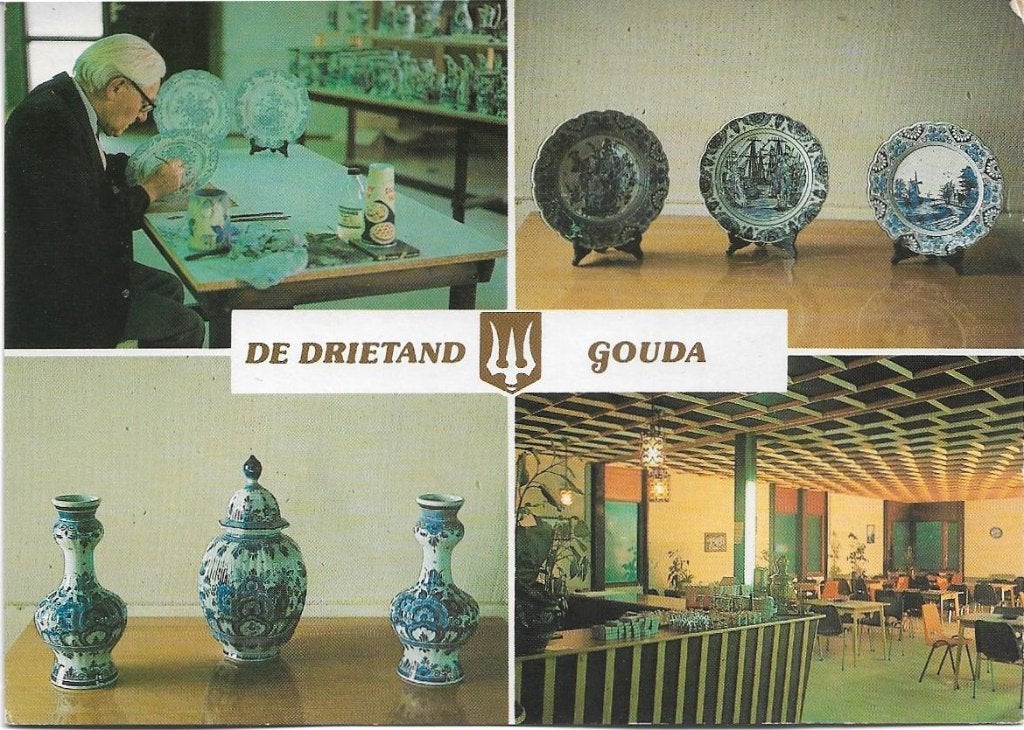 Gouda, de Drietand Aardewerkfabriek, Verzenden, 1980 tot heden, Ongelopen, Zuid-Holland