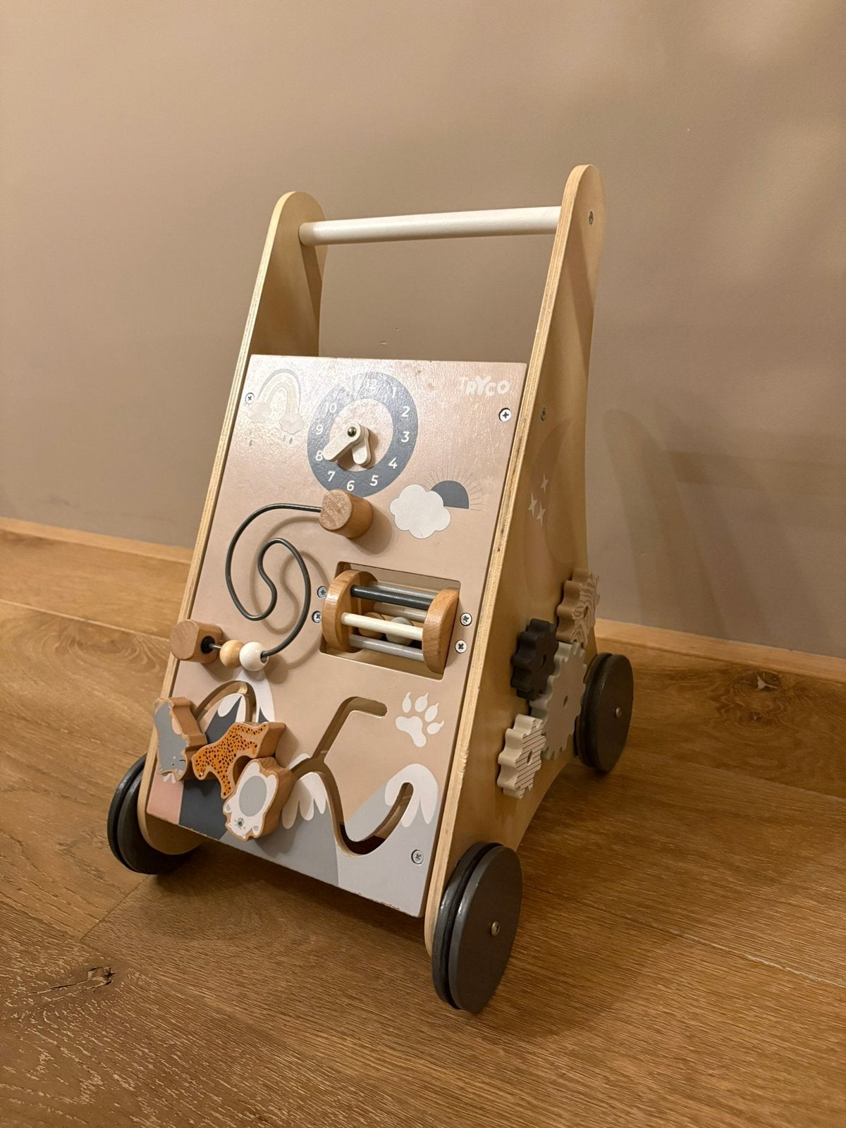 Tryco Houten Baby Walker met Activiteitenpaneel, Ophalen, Gebruikt, Overige typen, Met wieltjes