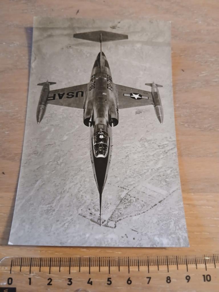 Lockheed F-104 Starfighter Vliegtuig kaart USA Luchtvaart, Verzamelen, Ophalen of Verzenden, Zo goed als nieuw, Kaart, Foto of Prent