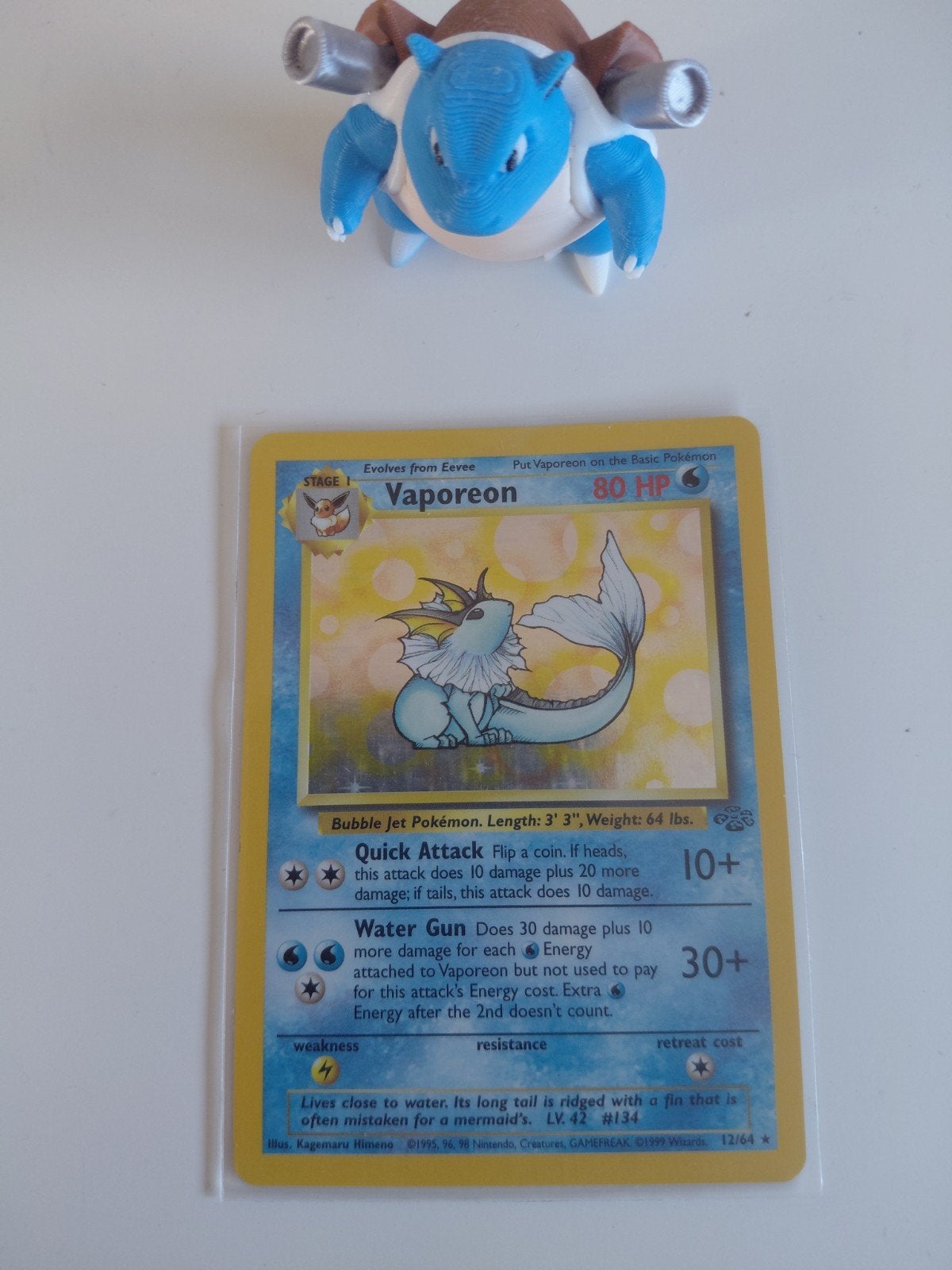 vaporeon jungle holo, Ophalen of Verzenden, Zo goed als nieuw