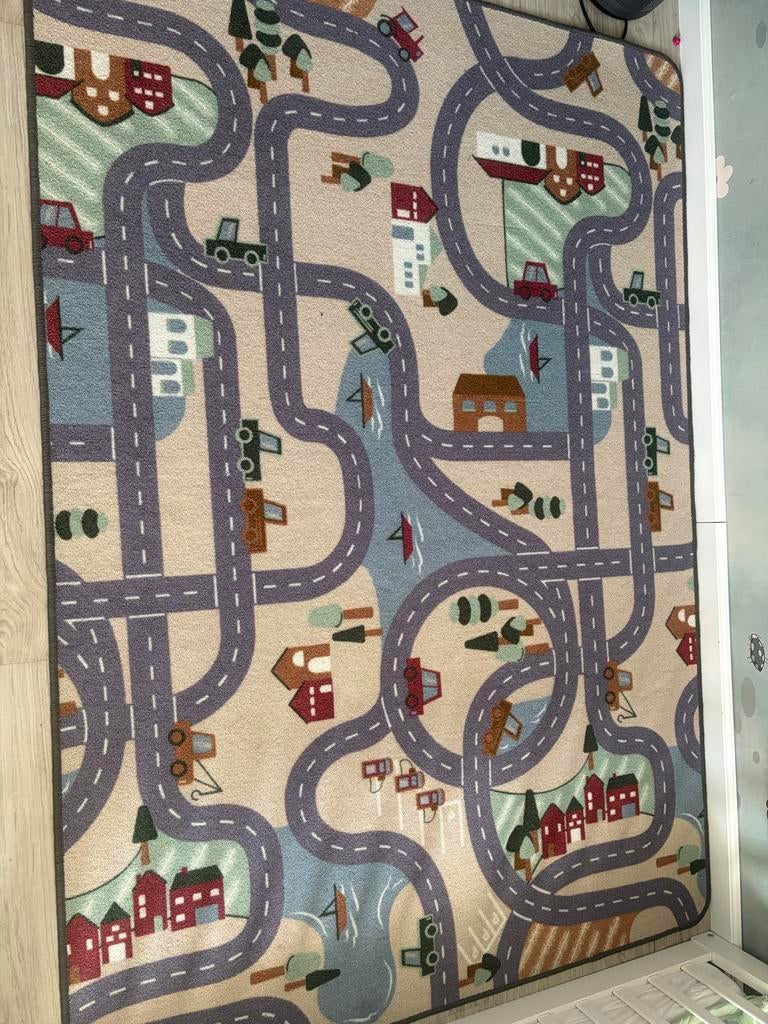 Speelkleed autobaan 140x200 cm - Zo goed als nieuw, Ophalen, Zo goed als nieuw