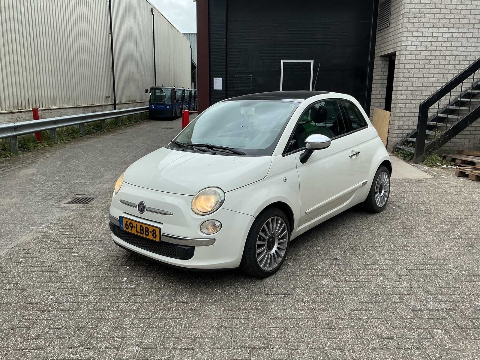 Fiat - 500 - 1.2 Lounge - Car - 2010, Auto's, Fiat, Gebruikt, 1242 cc, Wit, Origineel Nederlands