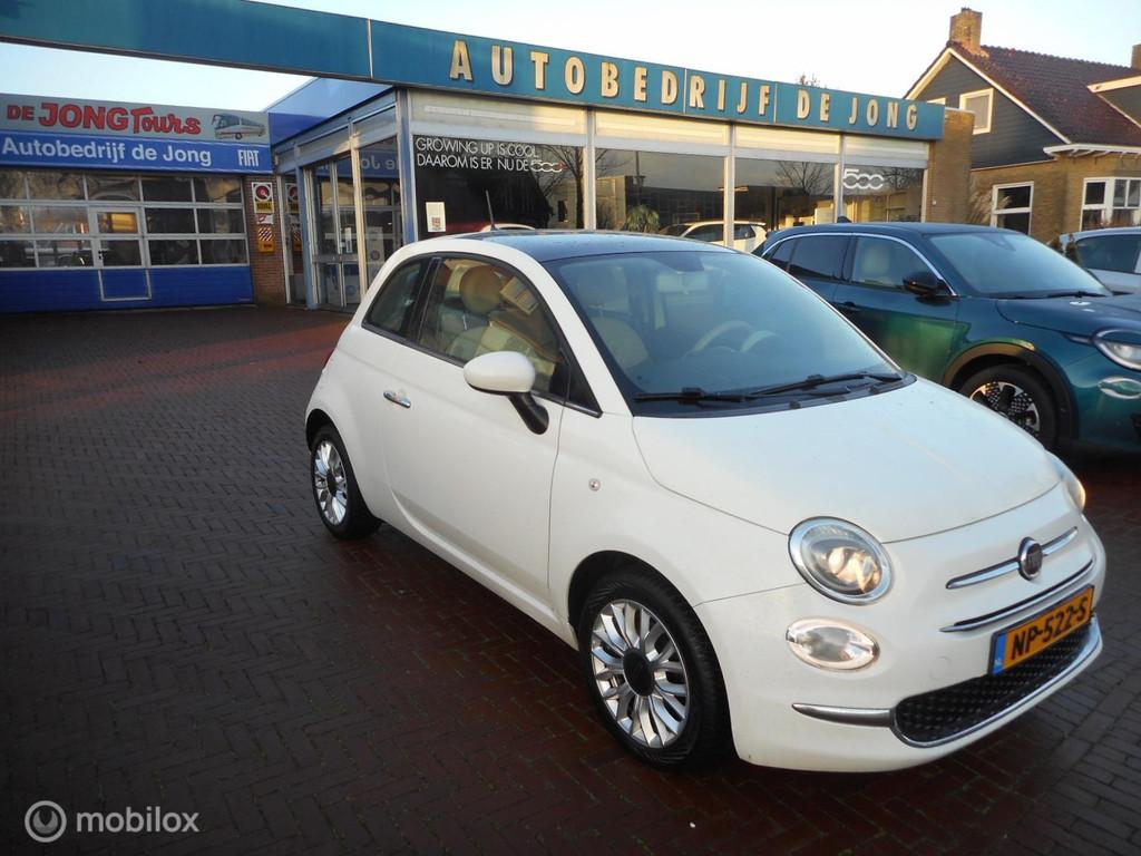 Fiat 500 1.2 Lounge 4-CILINDER+AIRCO+BLUETOOTH+4-SEIZOEN-BAN, Auto's, Fiat, Voorwielaandrijving, Gebruikt, 4 cilinders, 840 kg