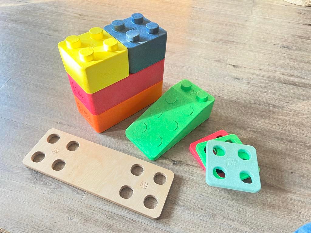 Bygge stapelstenen / loopplank, Kinderen en Baby's, Ophalen of Verzenden, Zo goed als nieuw, Overige merken