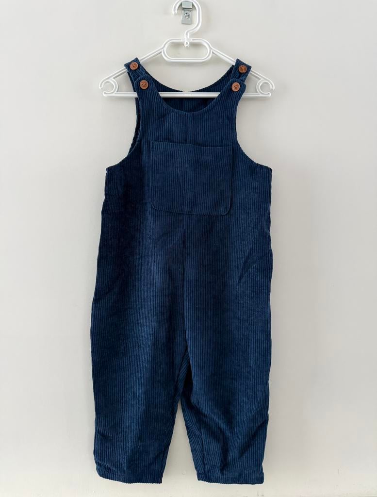 Tuinbroek blauw corduroy donkerblauwe salopette nieuw 92/98, Kinderen en Baby's, Kinderkleding | Maat 98, Ophalen of Verzenden