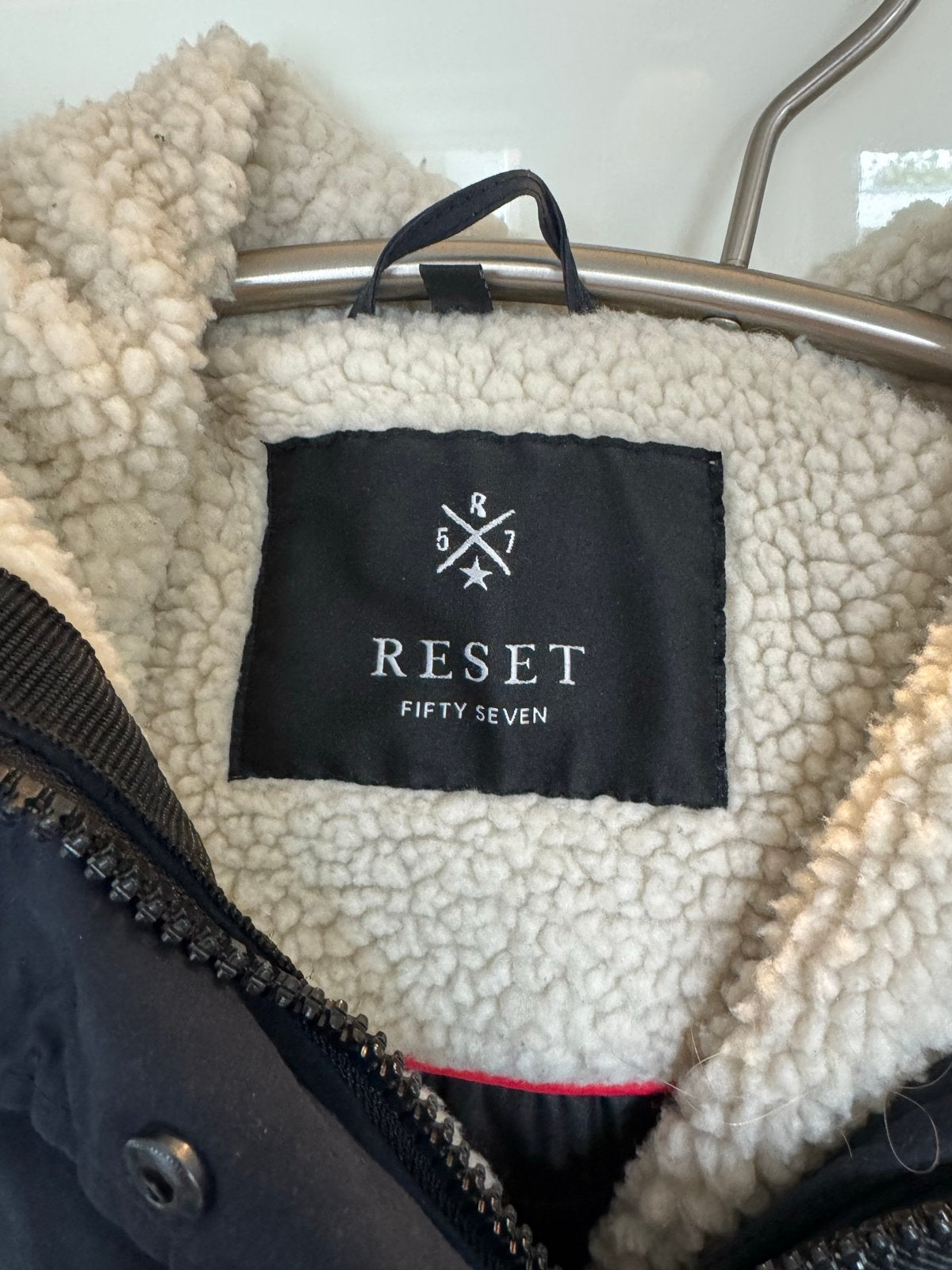 Reset winterjas met afneembare bontkraag - Maat 40, Ophalen of Verzenden, Gedragen, Maat 38/40 (M), Blauw