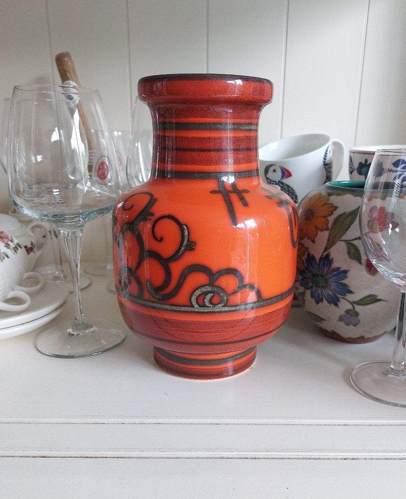 Flora gouda vaas tokio 918, Ophalen, Gebruikt, Oranje, 22 cm