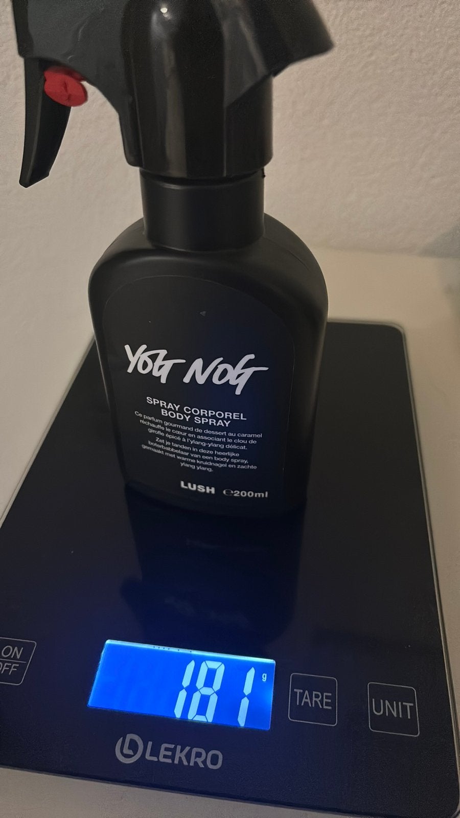 Yog nog Lush Body Spray, Verzenden, Zo goed als nieuw