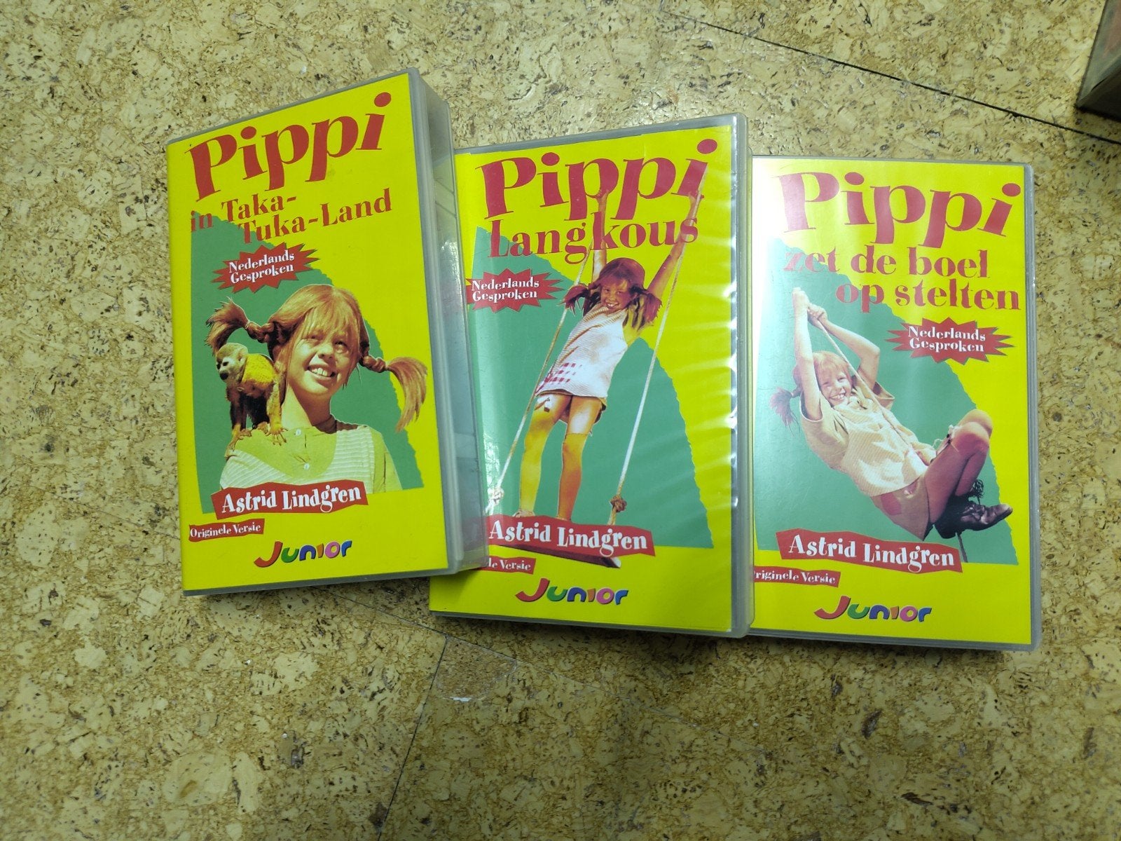 3x Pippi Langkous op VHS – originele films van Astrid Lindgr, Ophalen of Verzenden, Nederlands, VHS