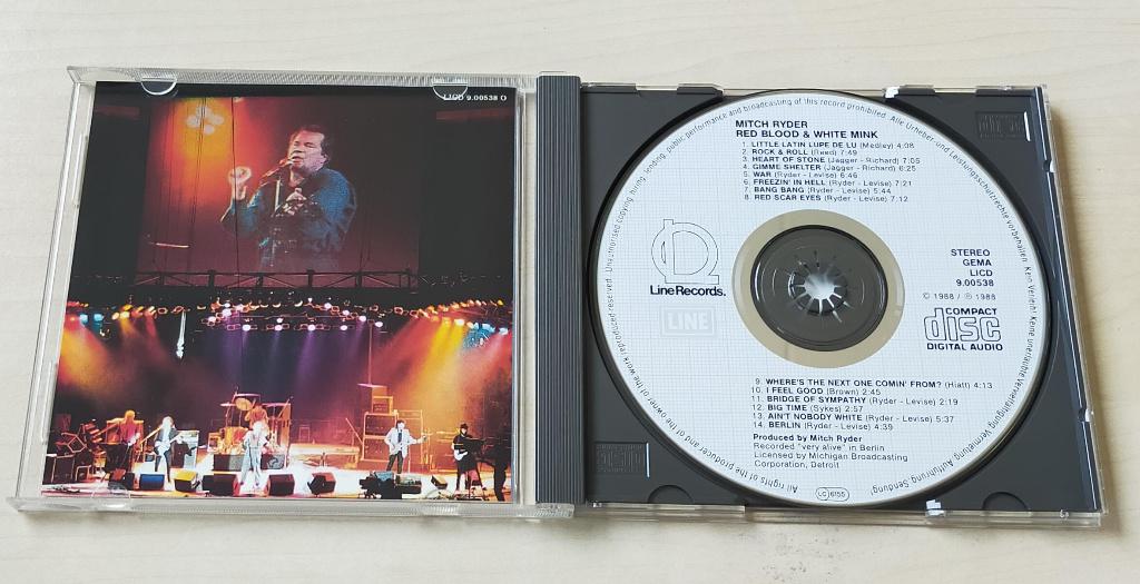 Mitch Ryder - Red Blood & White Mink CD 1988, Ophalen of Verzenden, Zo goed als nieuw, Poprock