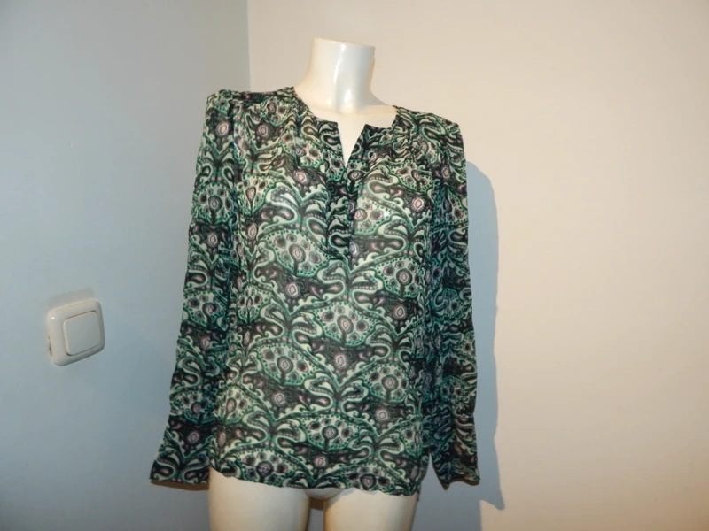 BA&SH prachtige blouse in print met groen mt M, Maat 38/40 (M), Verzenden, Zo goed als nieuw, Ba&sh