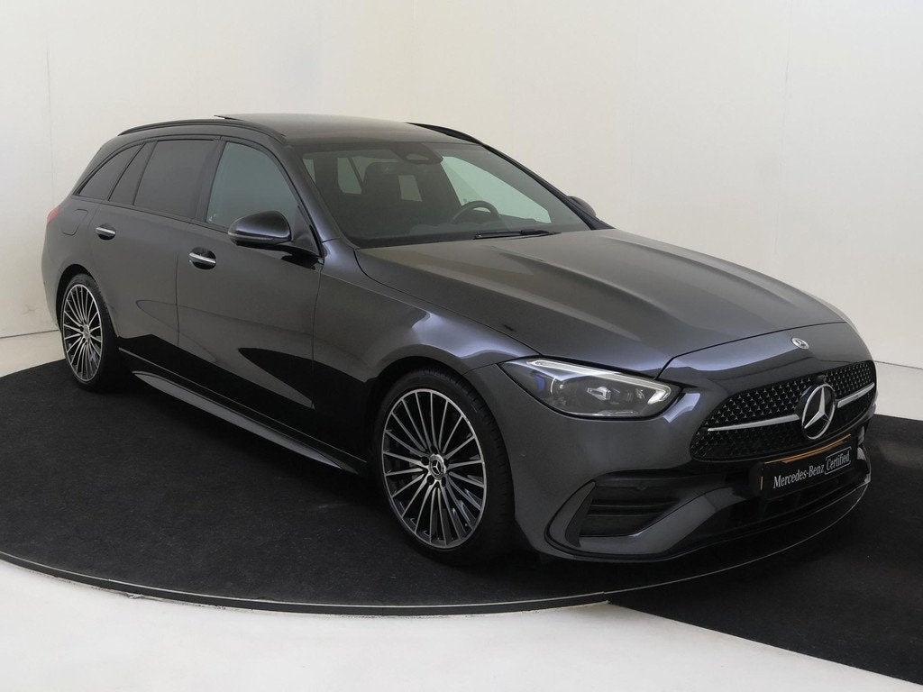 Mercedes-Benz C-klasse Estate 200 Launch Edition AMG Line /, Auto's, Automaat, 4 cilinders, Automatische klimaatregeling, Leder en Stof