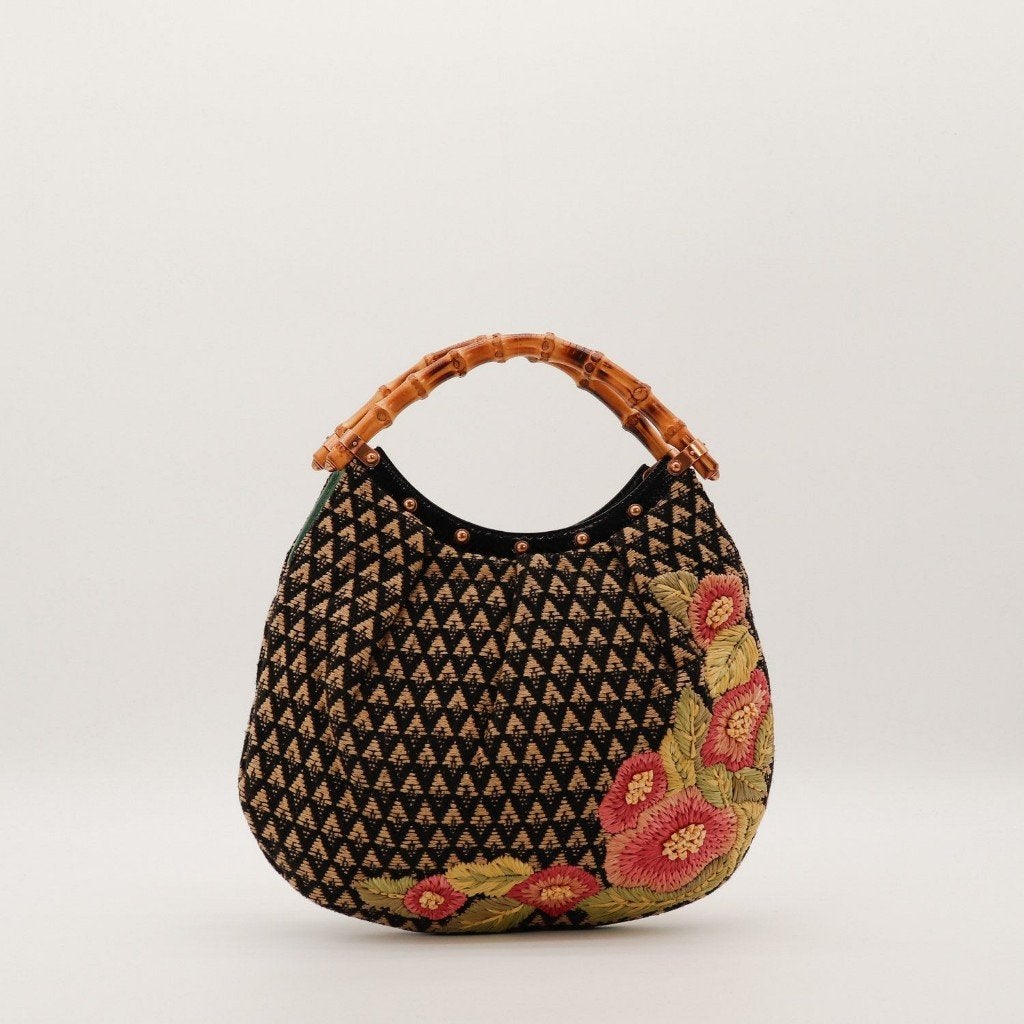 Gucci Bambou Broderie hobotas, Verzenden, Gebruikt, Zwart, Overige typen