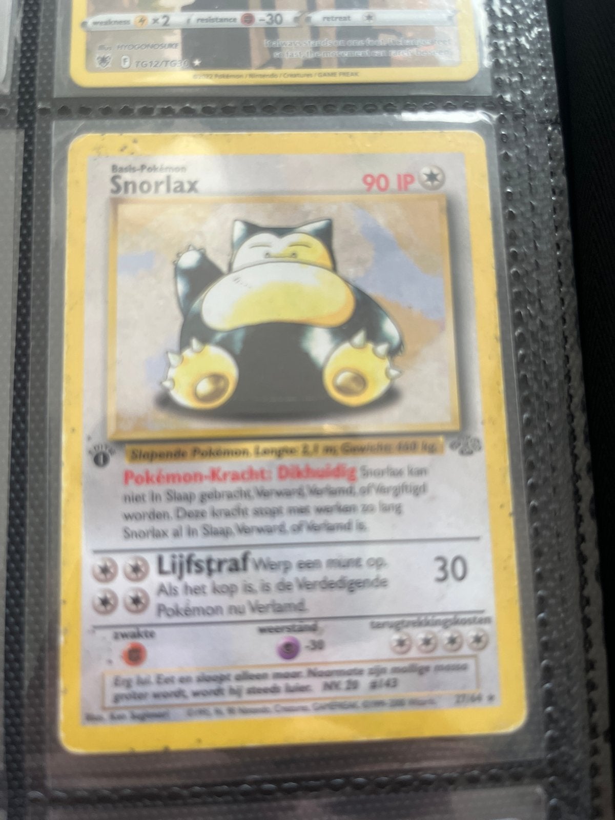 Pokémon Kaart Snorlax (Basis-Pokémon) 90 IP, Ophalen of Verzenden, Gebruikt, Losse kaart