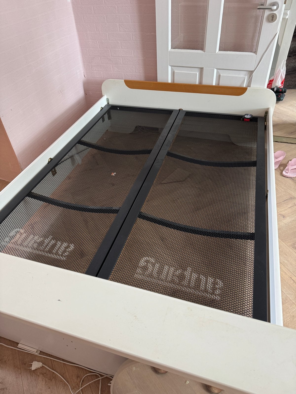 Net bed 140x200 met Auping spiraalbodem, Ophalen, Gebruikt, Tweepersoons, 140 cm