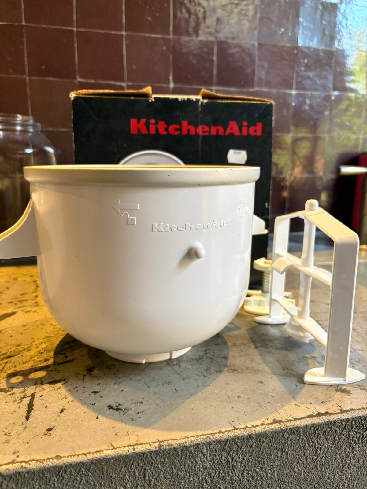KitchenAid Roomijsmaker 5KICA0WH, 1 tot 2 liter, Ophalen of Verzenden, Zo goed als nieuw, 3 snelheden of meer