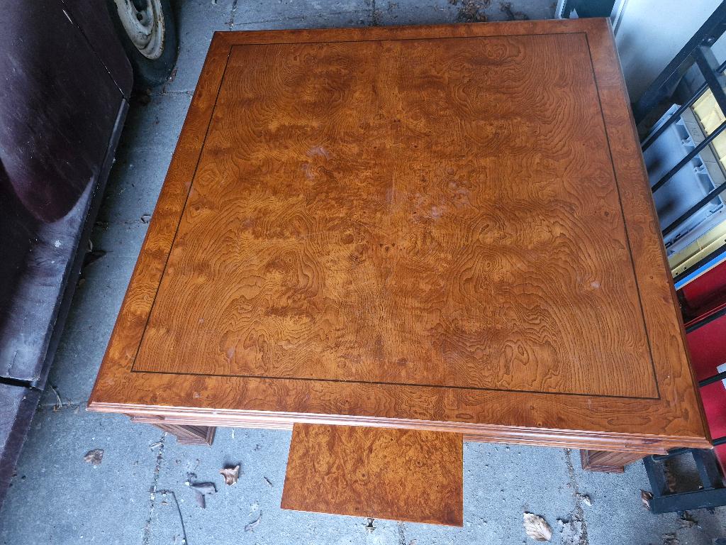 notenhouten salontafel, Ophalen, 100 tot 150 cm, 50 tot 100 cm, Zo goed als nieuw