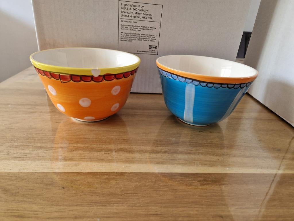 2 Blond Amsterdam soepkommen - oranje beschadigd, Ophalen, Gebruikt, Blond Amsterdam, Kom(men)