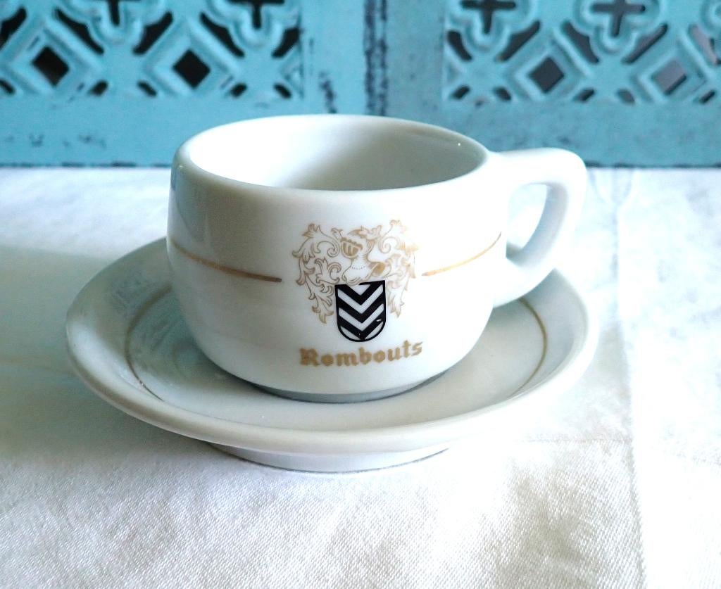 Espresso kopje Rombouts, Verzenden, Zo goed als nieuw, Overige stijlen, Kop(pen) en/of Schotel(s)