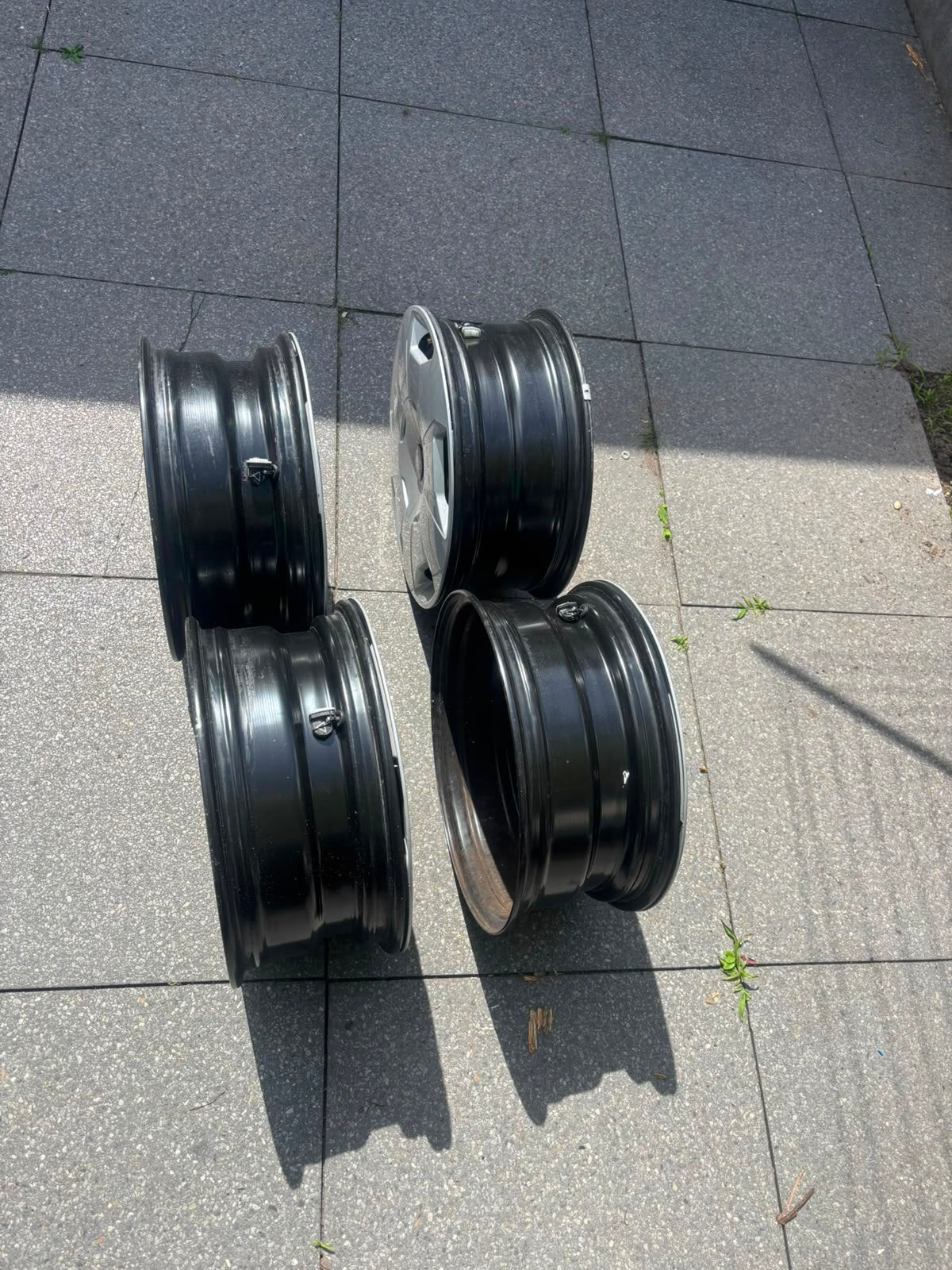 Ford transit custom stalen velgen + sensor + wieldoppen, Ophalen, Velg(en), 16 inch, Nieuw