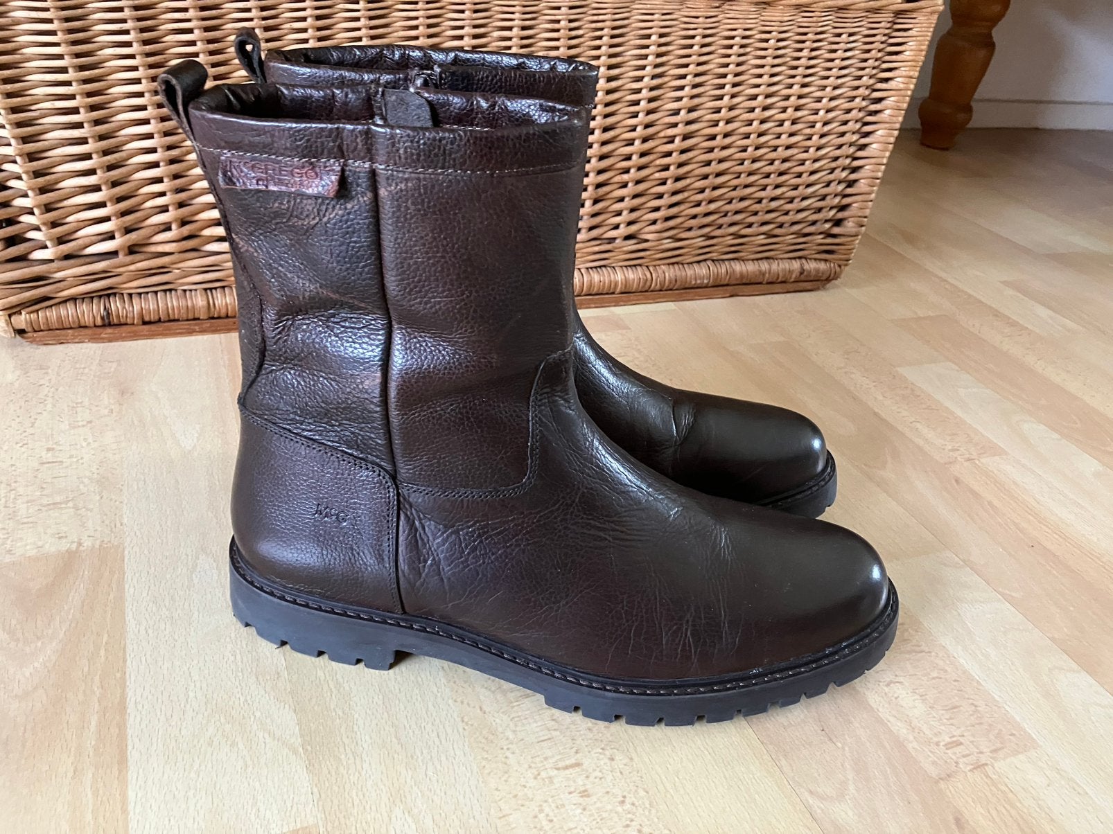 Mc Gregor donkerbruine warm gevoerde leren laarzen 46 zgan, Bruin, Boots, Ophalen of Verzenden, Zo goed als nieuw
