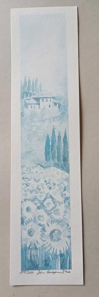 Litho/zeefdruk Toscane Gesigneerd Jan, Ophalen of Verzenden