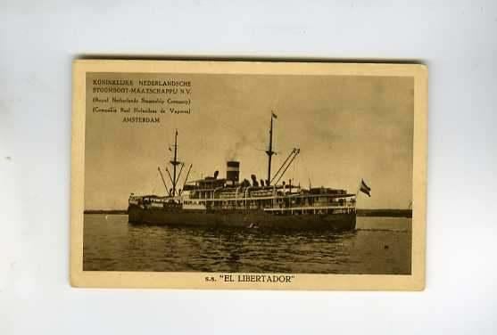 scheepvaart-foto/kaart-el libertador- KNSM, Verzamelen, Scheepvaart, Ophalen of Verzenden, Zo goed als nieuw, Boek of Tijdschrift