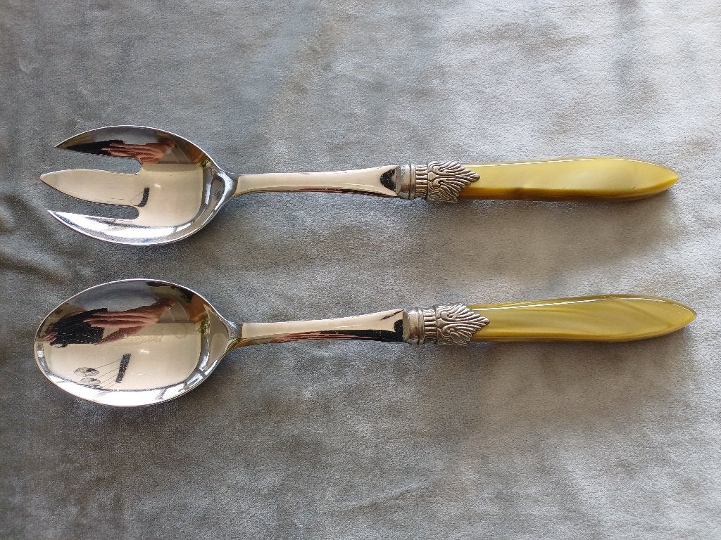 2 x EME Napoleon Bestek / Slacouvert voor € 10, Ophalen, Zo goed als nieuw, Rvs of Chroom